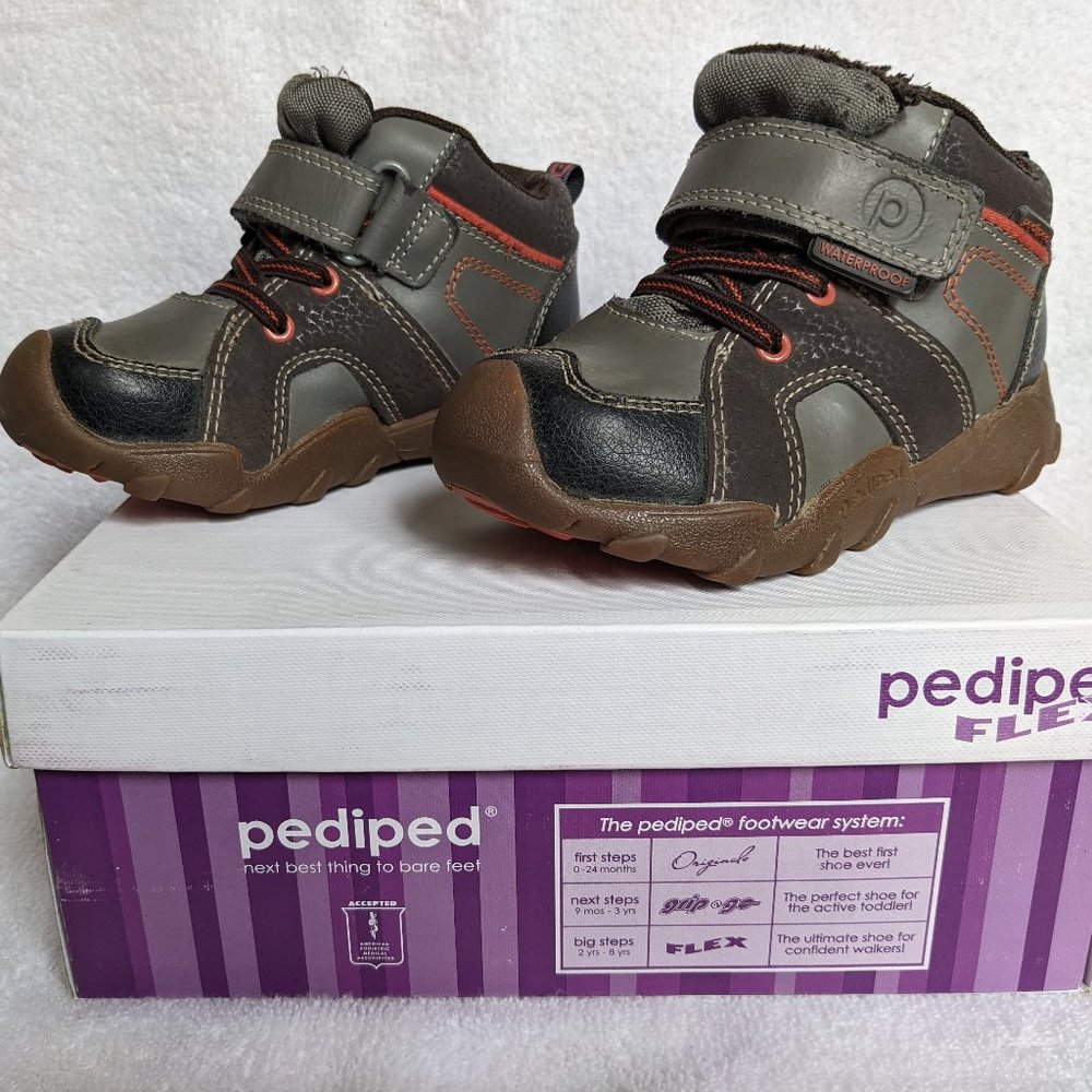 Pediped Flex Justin Charcoal Brown - Todd Sz 9